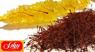 Saffron rock candy sticks