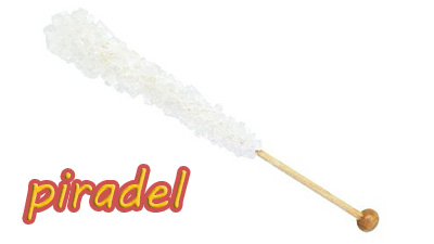 White rock candy sticks