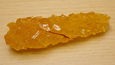Saffron rock candy