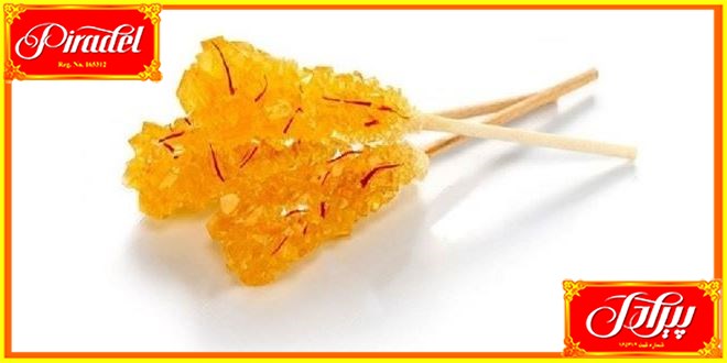 Saffron rock candy sticks